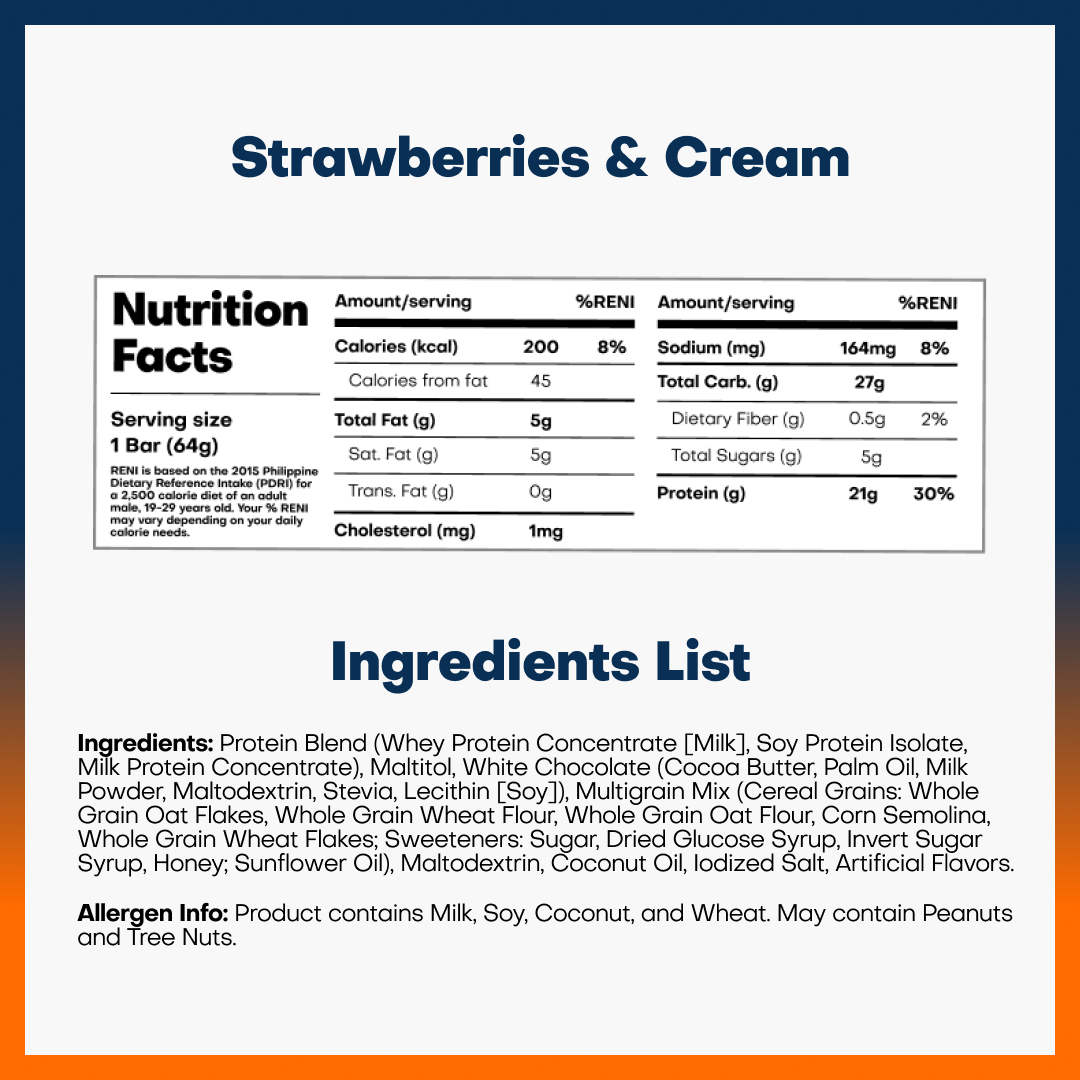 Strawberries & Cream Protein Bar
